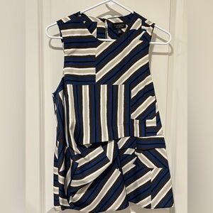 Topshop Multicolor Striped Sleeveless Blouse